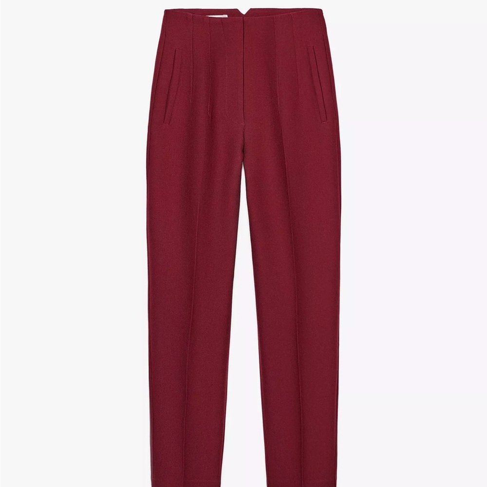 Elegant Burgundy Women's Pants